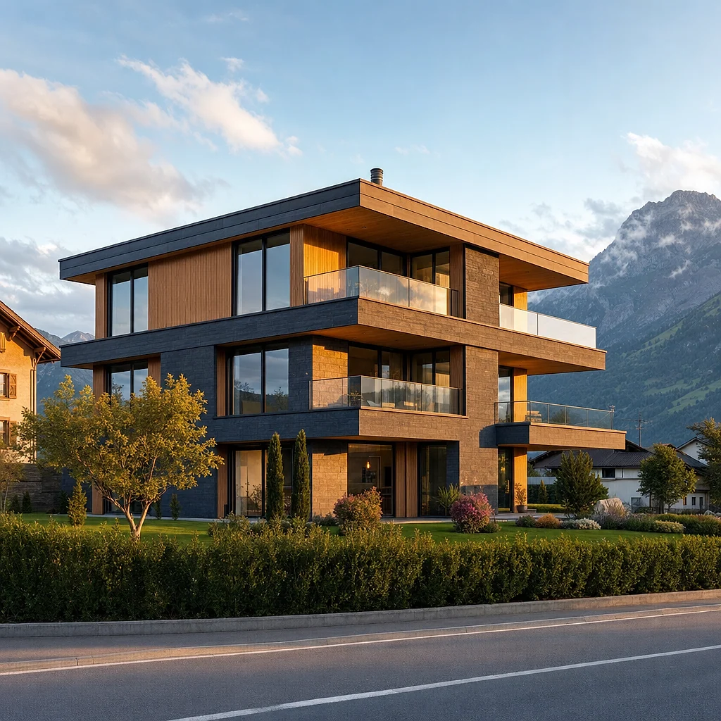 Modernes Zweifamilienhaus — Zwei Wohnungen, eine Architektur — Generationen unter einem Dach.